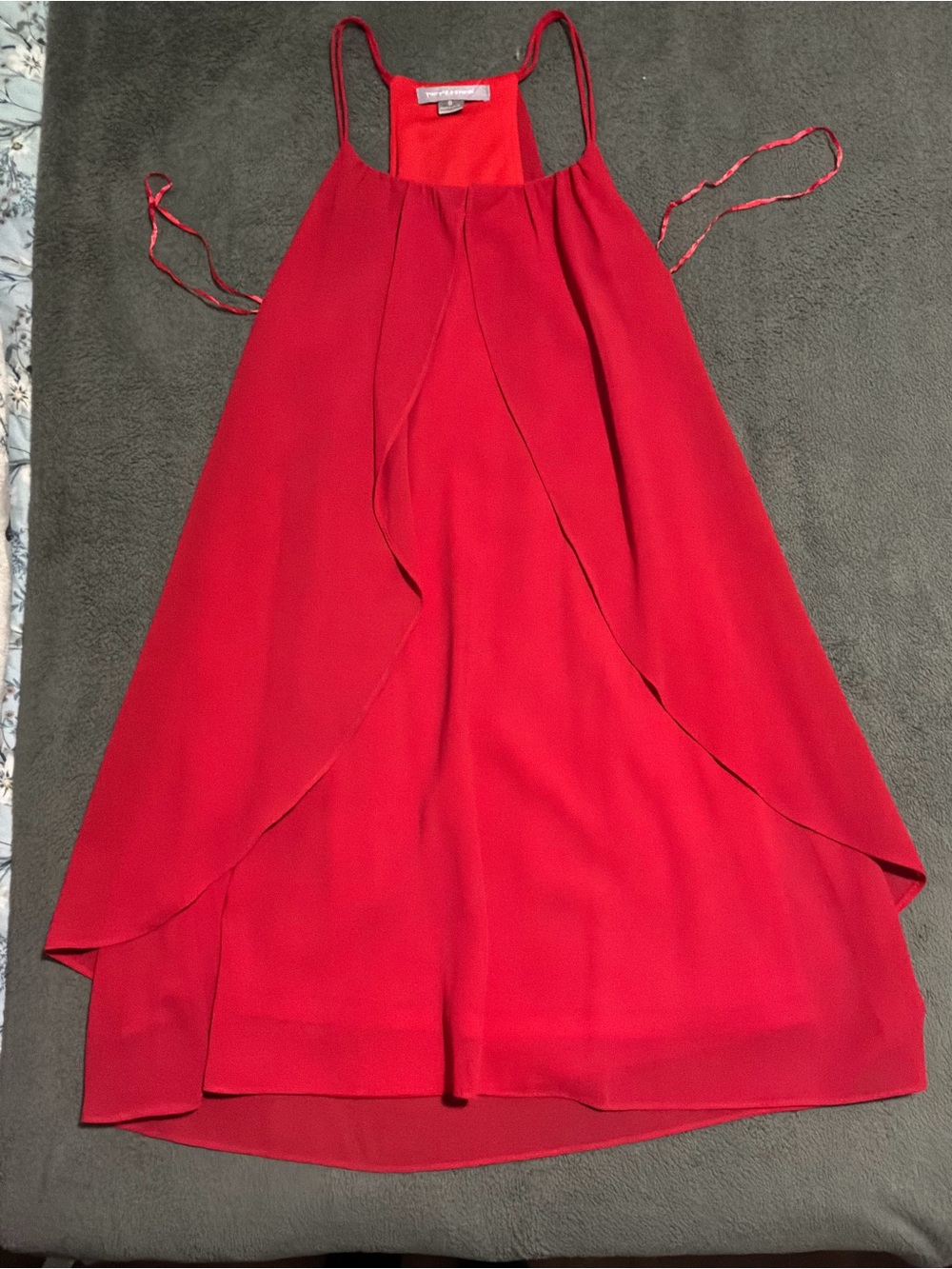 Purple Snow Red High-Low Overlay Skirt